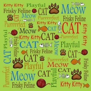 Kitty Words Cardstock