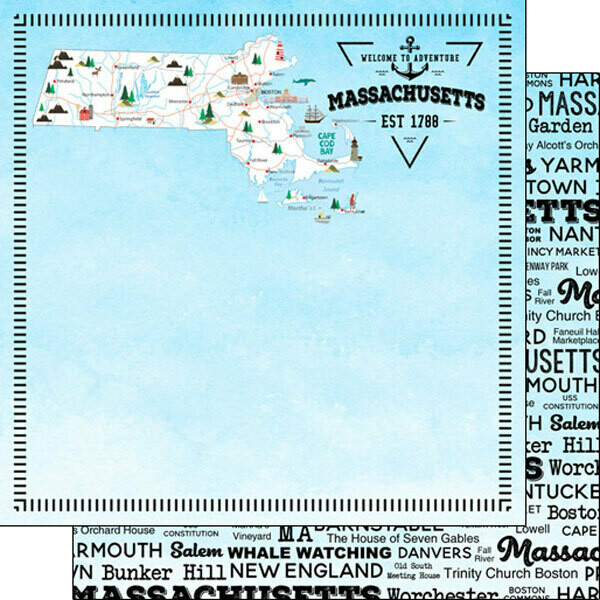 Massachusetts Postage Map