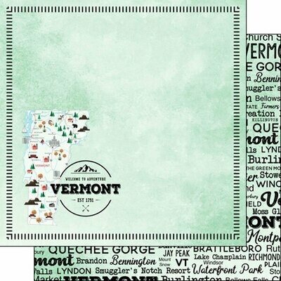 Vermont Postage Map