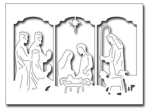 Nativity Scene Panel Card
