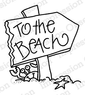 To the Beach Cling Stamp