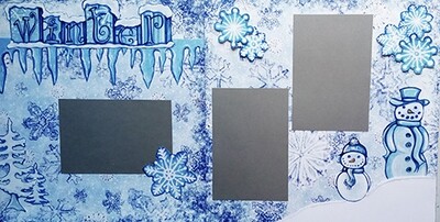 August 2-page Winter Snow Layout