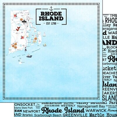Rhode Island Postage Map