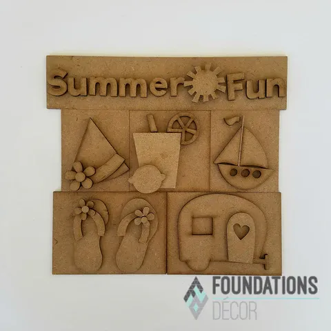 Summer Fun Shadow Box Insert Kit