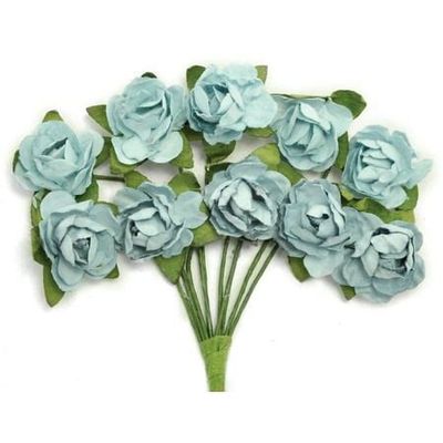Mini Paper Blooms in Blue