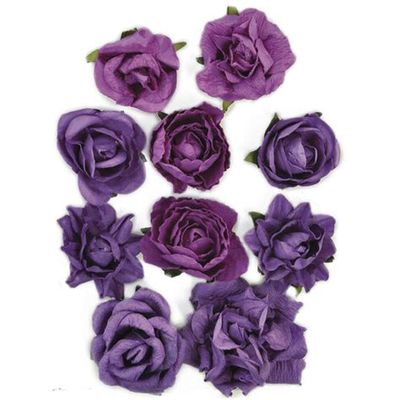 Paper Blooms in Purple