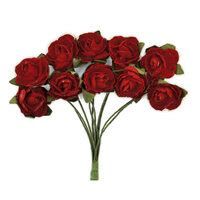 Mini Paper Blooms in Red