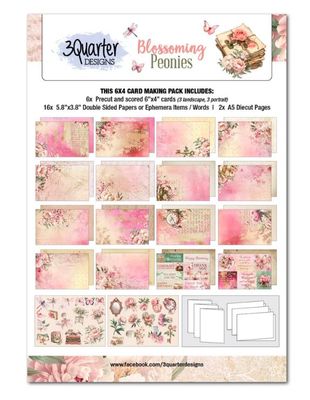 Blossoming Peonies Card Kit from 3 Quarter Designs