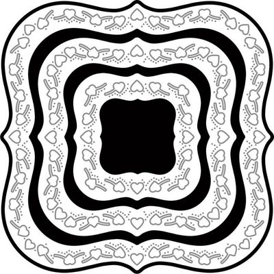 Heart French Flair Boutique Stacker Frames Dies