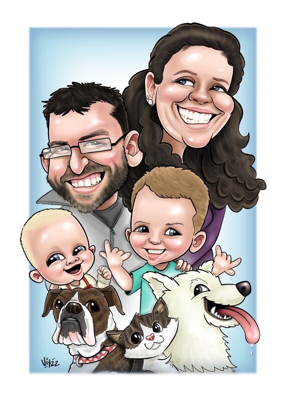 Caricature - 4 People