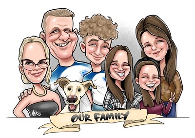 Caricature - 5+ People
