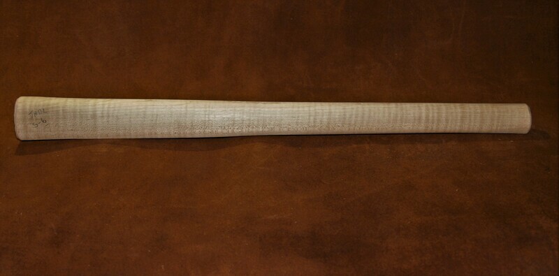 PIPE TOMAHAWK HANDLE drilled for smoking;  Sugar Maple  19