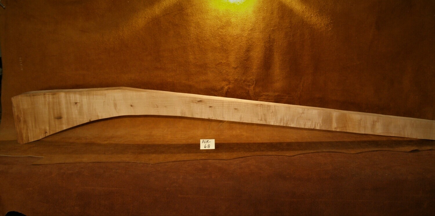 PLR-68 - CURLY SUGAR MAPLE;  64 1/4&quot; Long x 2 1/4&quot; Thick