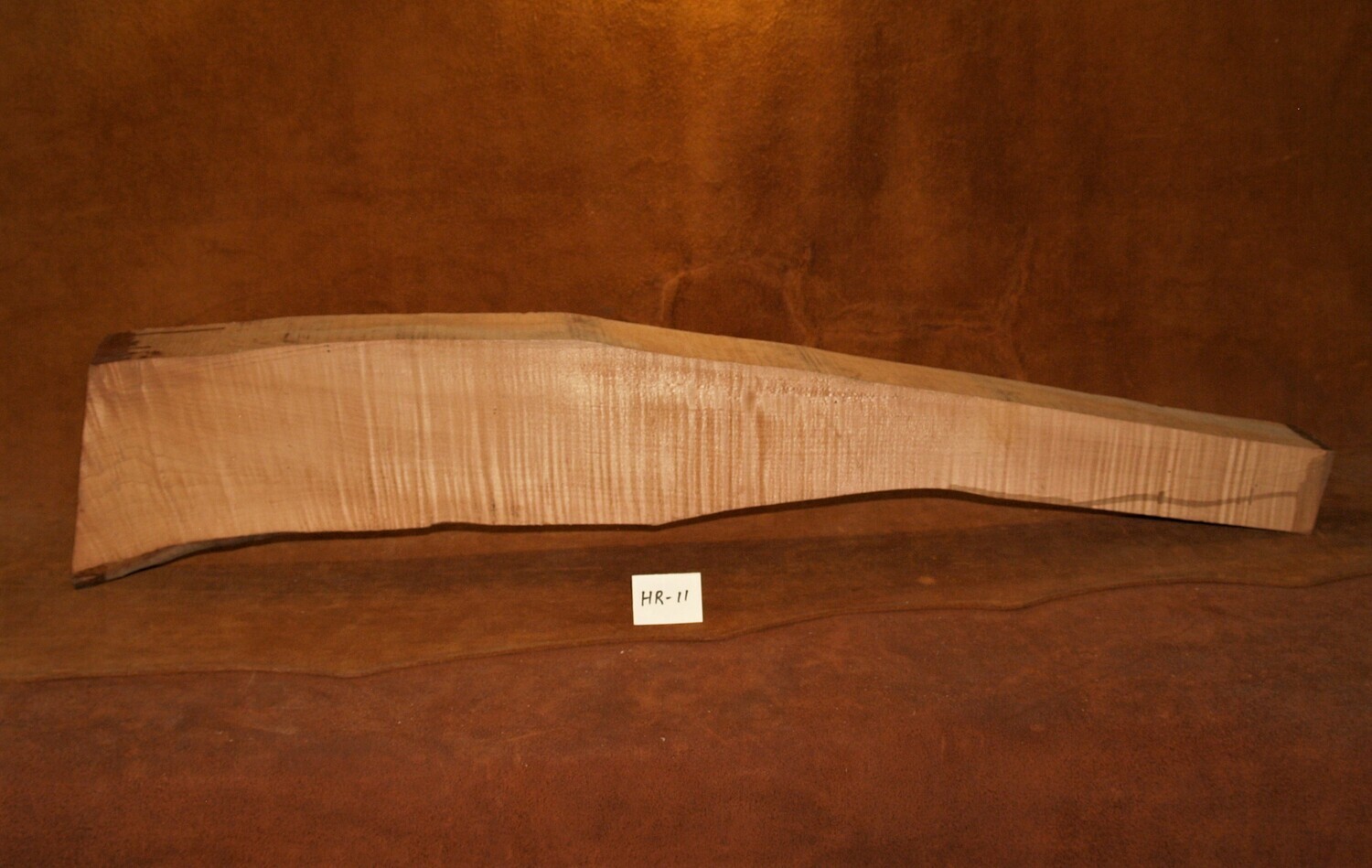 HR-11; HALF STOCK RIFLE BLANK;  Red Maple;  36&quot; Long x 2 7/8&quot; Thick