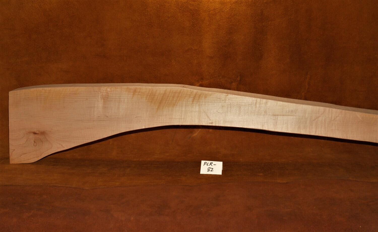 PLR-82, CURLY RED MAPLE;  73&quot; Long x 2 3/4&quot; Thick