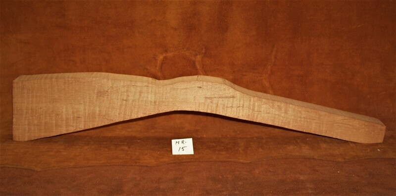 HALF STOCK RIFLE BLANK; CURLY RED MAPLE;  35