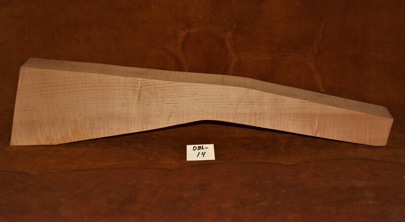 DOUBLE BARREL BLANK; CURLY RED MAPLE;  28
