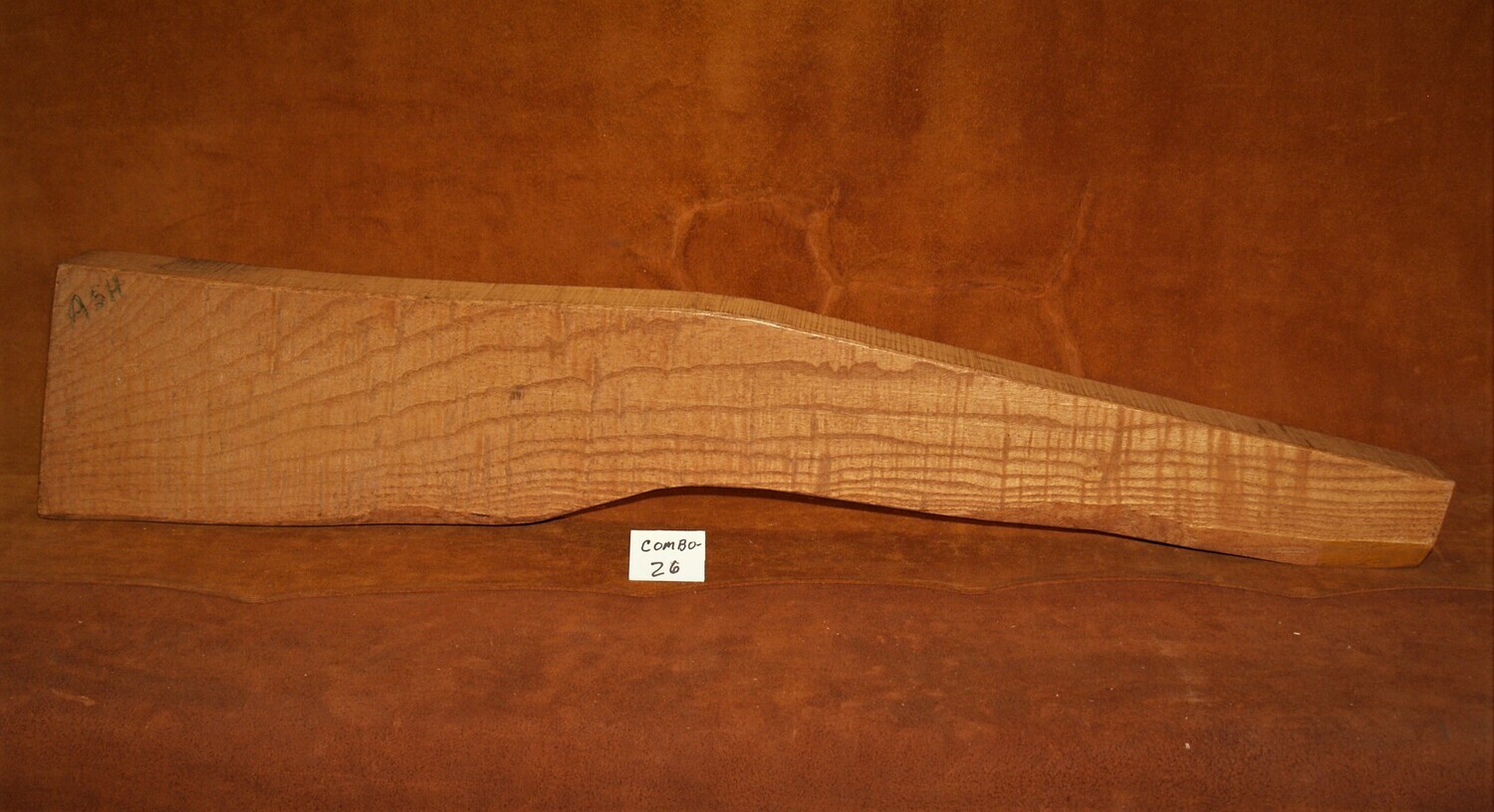 CURLY ASH; 36&quot; Long x 2 3/8&quot; Thick;  Near Quarter Sawed