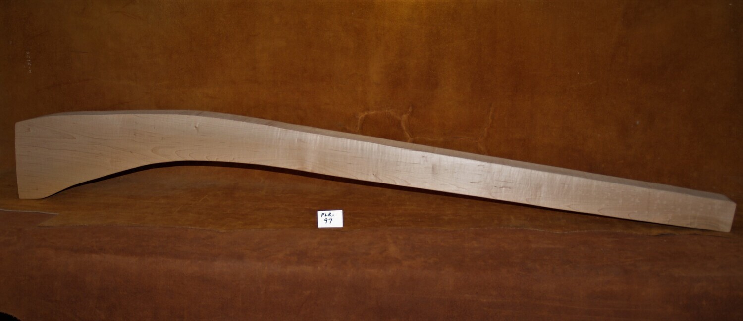 PLR-97; CURLY RED MAPLE;  60&quot; Long x 2 3/4&quot; Thick