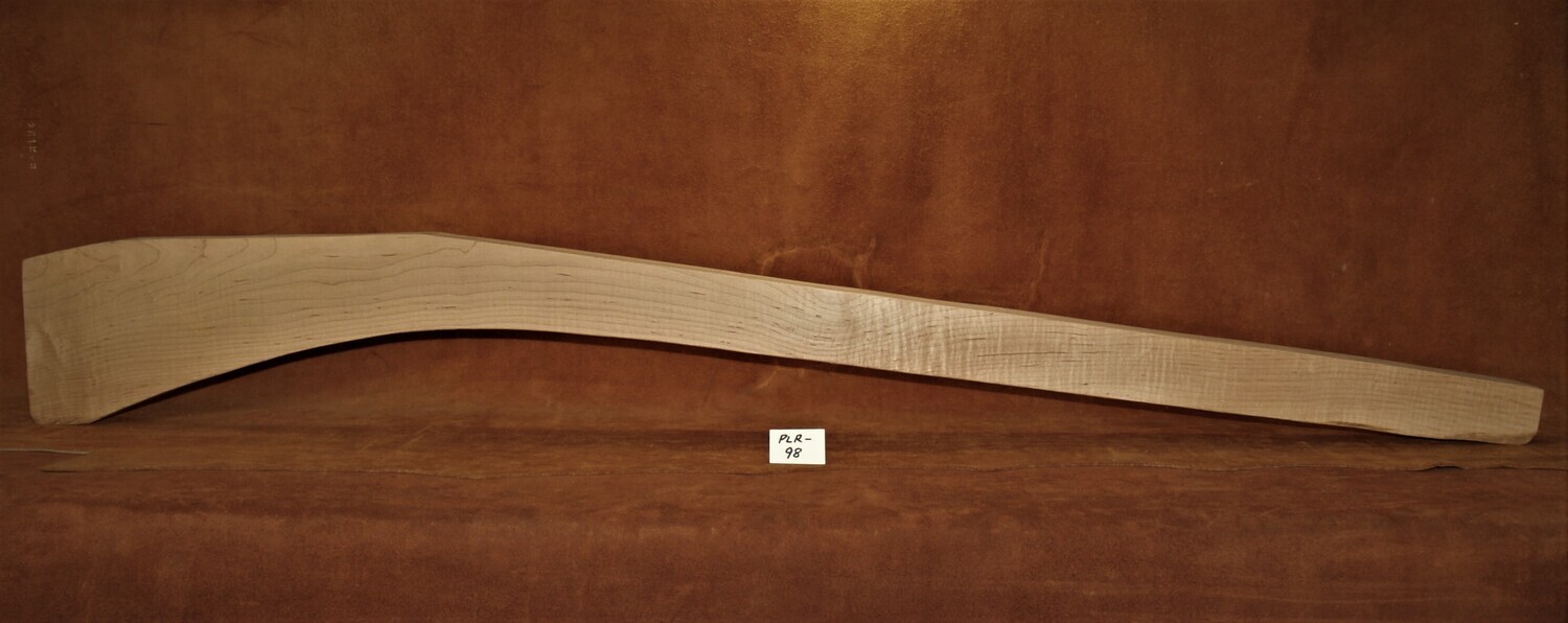 PLR-98;  Curly Red Maple;  59 1/2&quot; Long x 2 3/4&quot; Thick