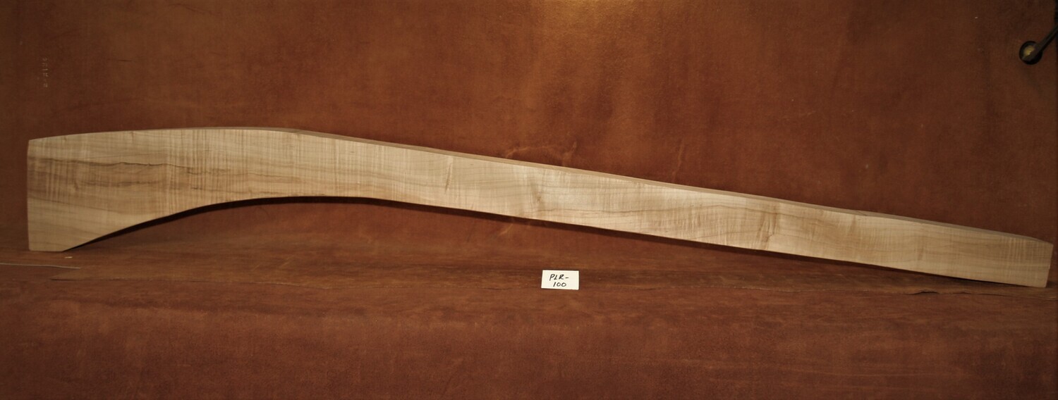 PLR-100;  CURLY SPALDED RED MAPLE; 62 3/4&quot; Long x 2 7/8&quot; Thick