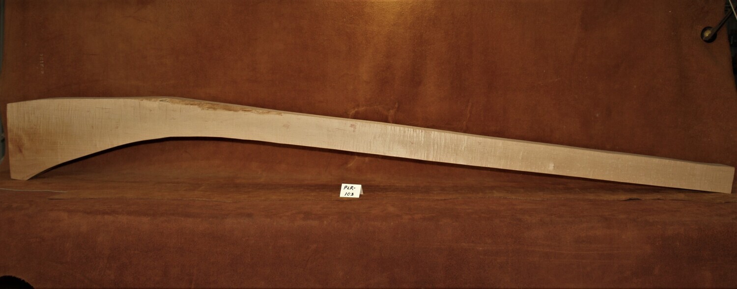 PLR-103;  CURLY SUGAR MAPLE;  67 1/2&quot; Long x 2 7/8&quot; Thick