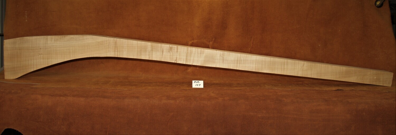 PLR-107;  CURLY SPALDED RED MAPLE;  67 3/4&quot; Long x 2 3/4&quot; Thick