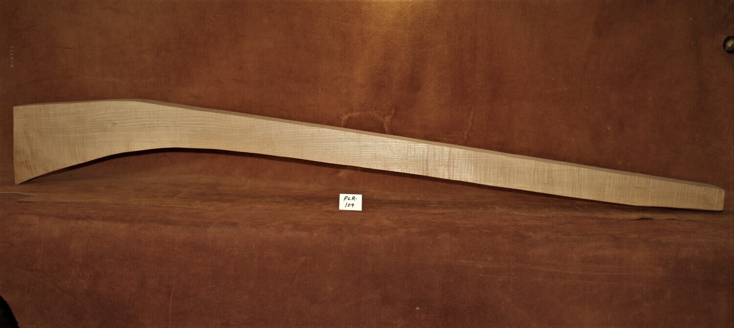 PLR-109;  CURLY SUGAR MAPLE; Quarter Sawed;  61&quot; Long x 2 5/8&quot; Thick