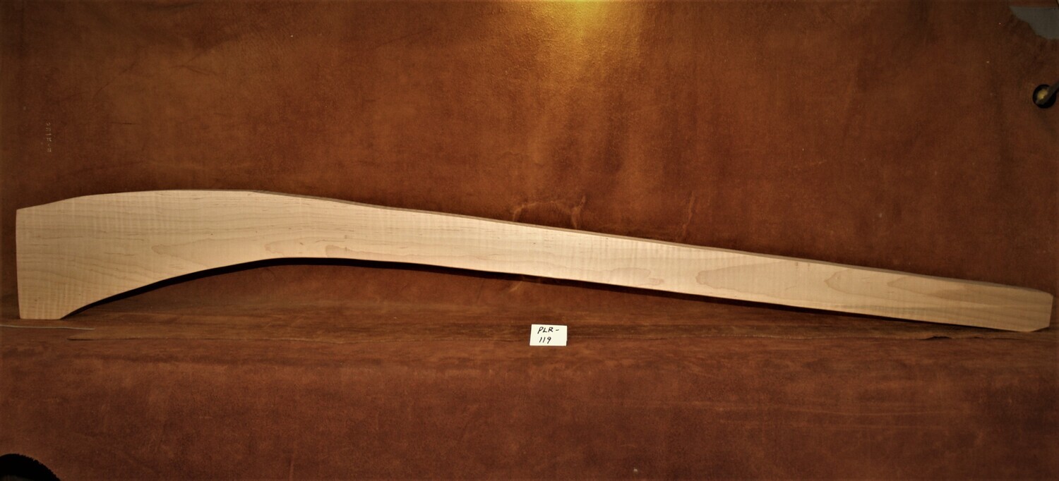 PLR-119;  CURLY BLACK MAPLE;  62 3/4&quot; long x 2 3/4&quot; Thick