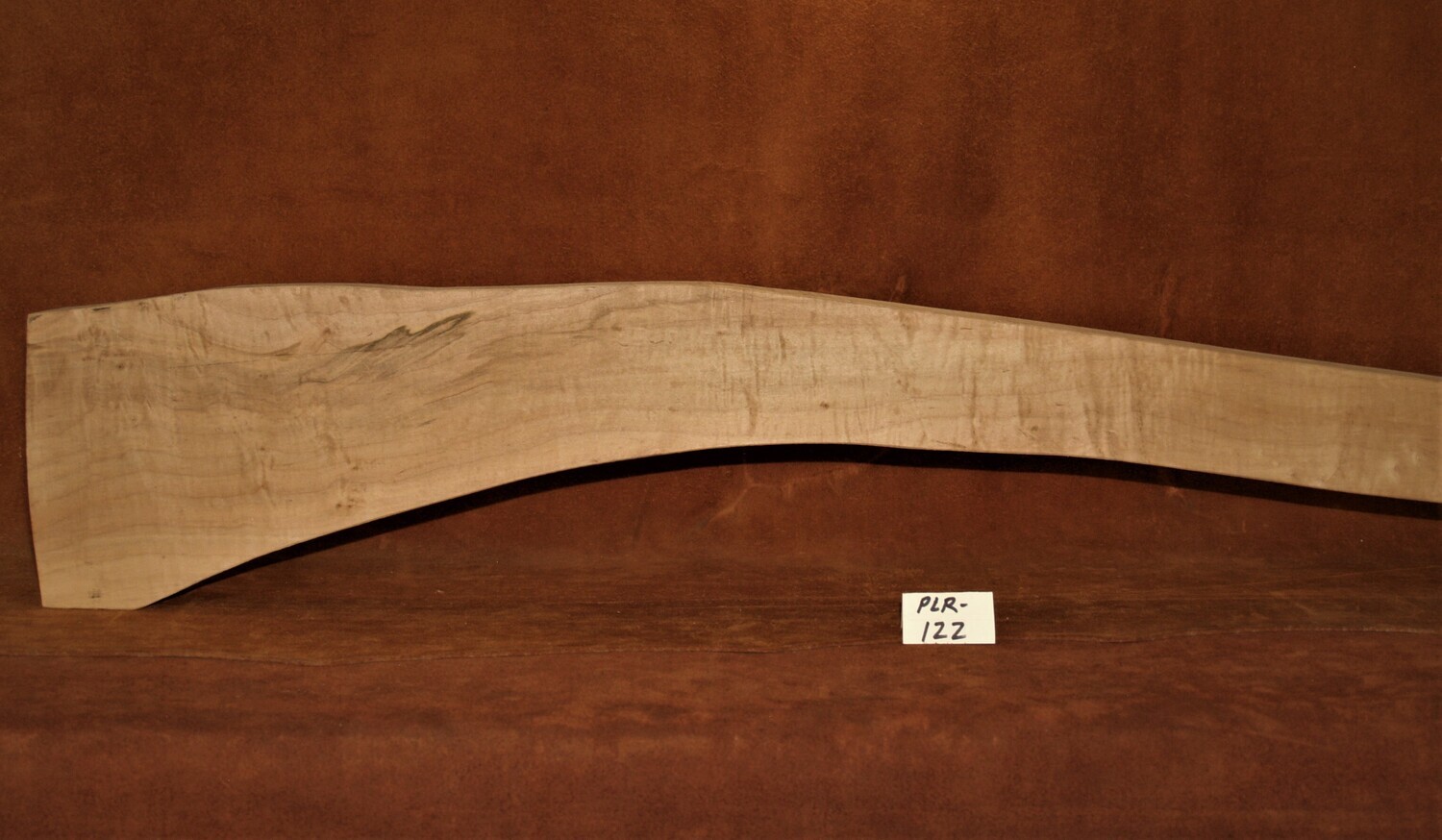 PLR-122;  CURLY SPALDED RED MAPLE;  62 5/8&quot; Long x 2 7/8&quot; Thick