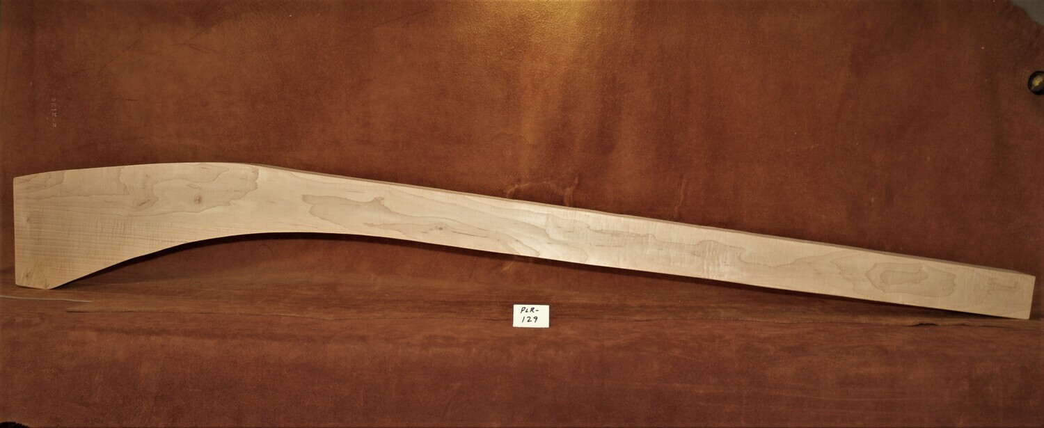 PLR-129;  CURLY SUGAR MAPLE;  63&quot; Long x 2 3/4&quot; Thick