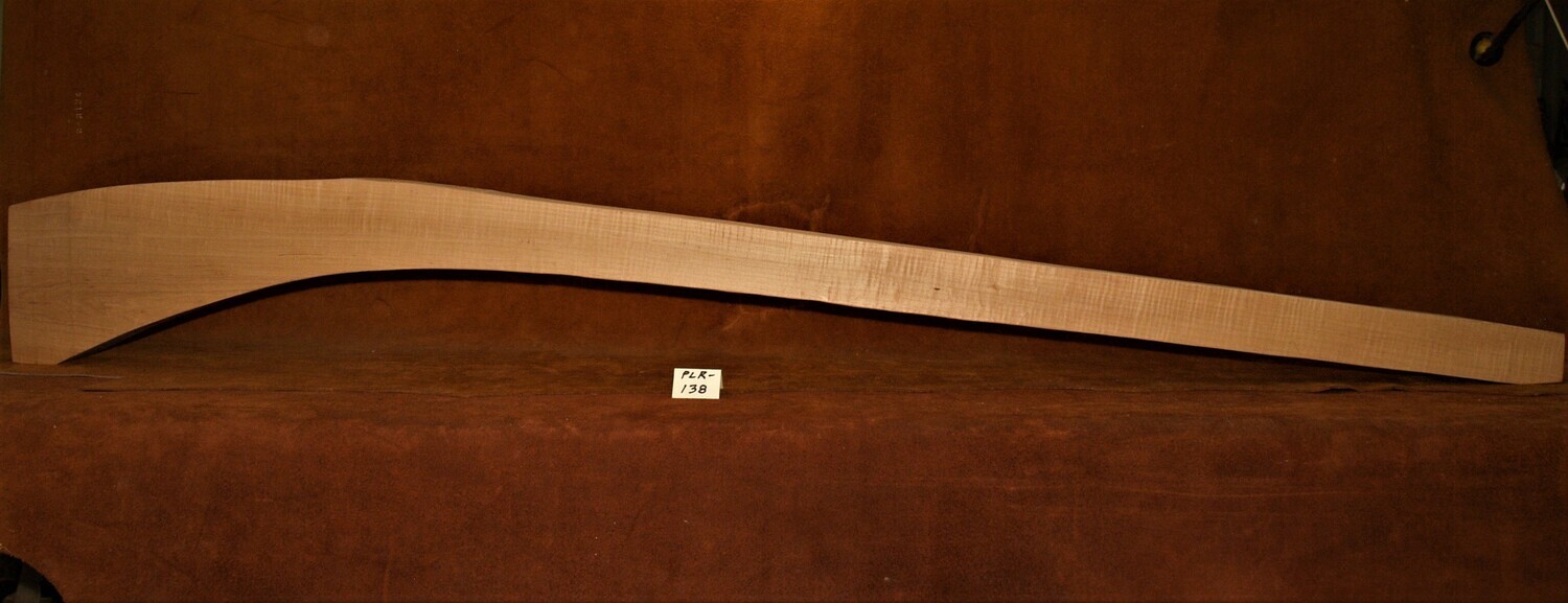 PLR-138  Curly Sugar Maple;  65 1/2&quot; Long x 2 9/16&quot; Thick