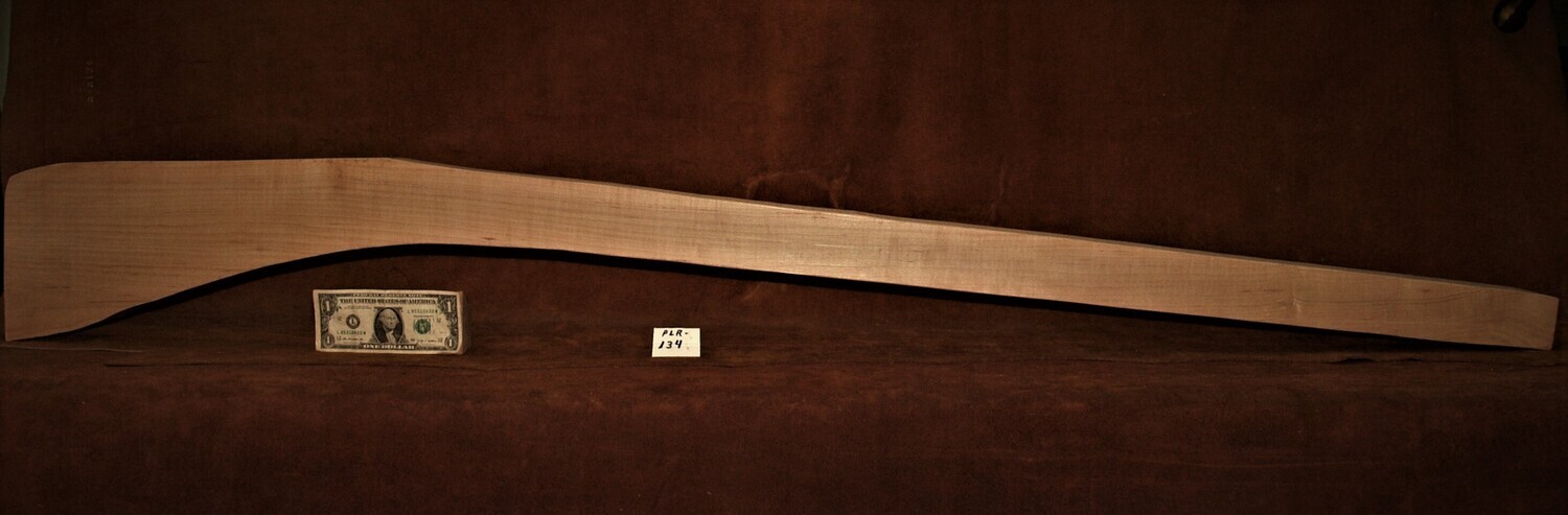 PLR-134; Curly Sugar Maple;  65 1/4&quot; Long x 2 13/16 Thick