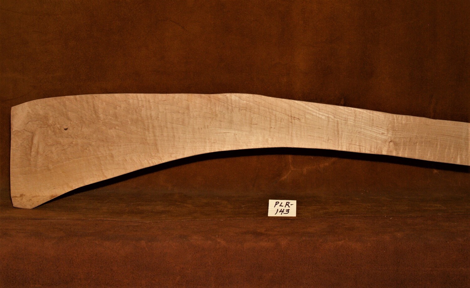 PLR - 143;  Curly Sugar Maple;  62 3/4&quot; Long x 2 5/8&quot; Thick