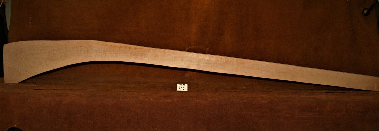 PLR- 139;  Curly Sugar Maple;  67&quot; Long x 2 5/8&quot; Thick