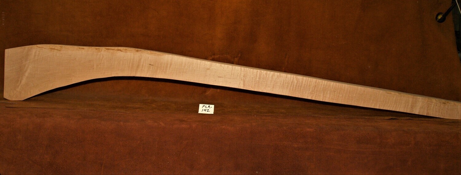 PLR -142;  Curly Red Maple;  62 3/4&quot; Long x 2 1/2&quot; Thick