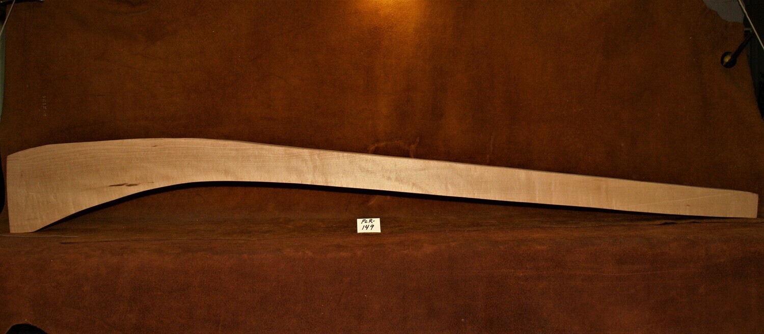 PLR - 149;  Curly Sugar Maple;  64 3/4&quot; Long x 2 3/4&quot; Thick