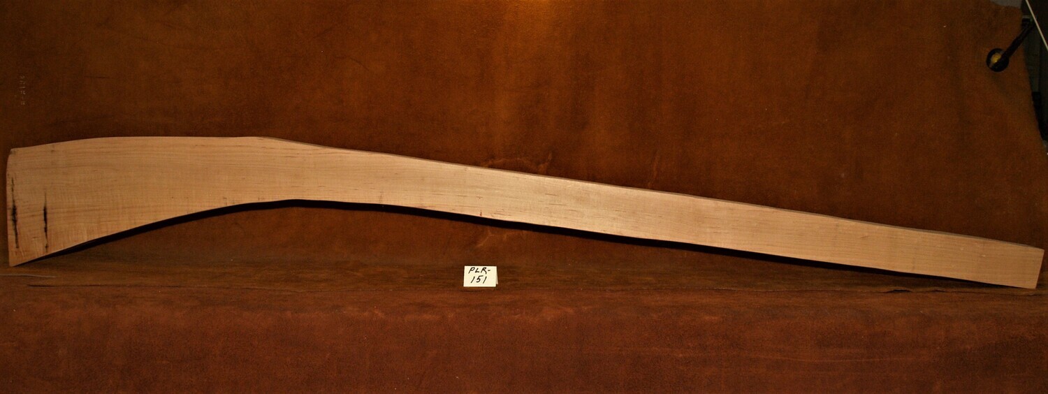 PLR -151;  Curly Sugar Maple;  62 1/2 &quot; Long x 2 1/2&quot; Thick