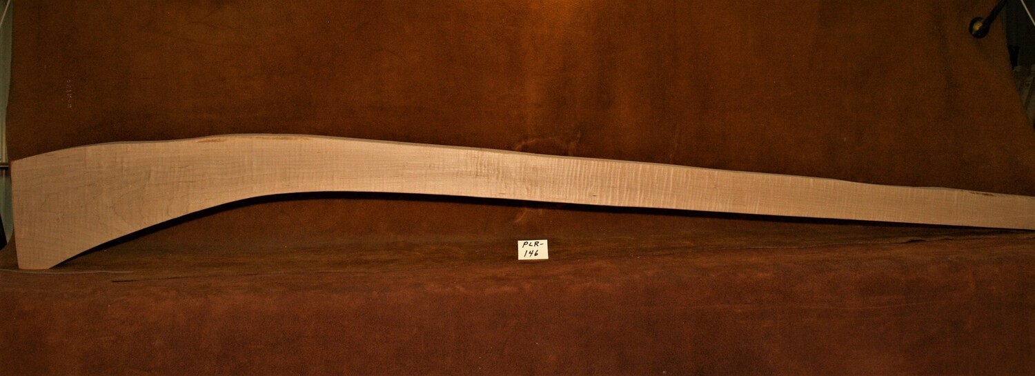 PLR 146;  Curly Sugar Maple&#39;  68 1/4&quot; Long x 2 9/16&quot; Thick