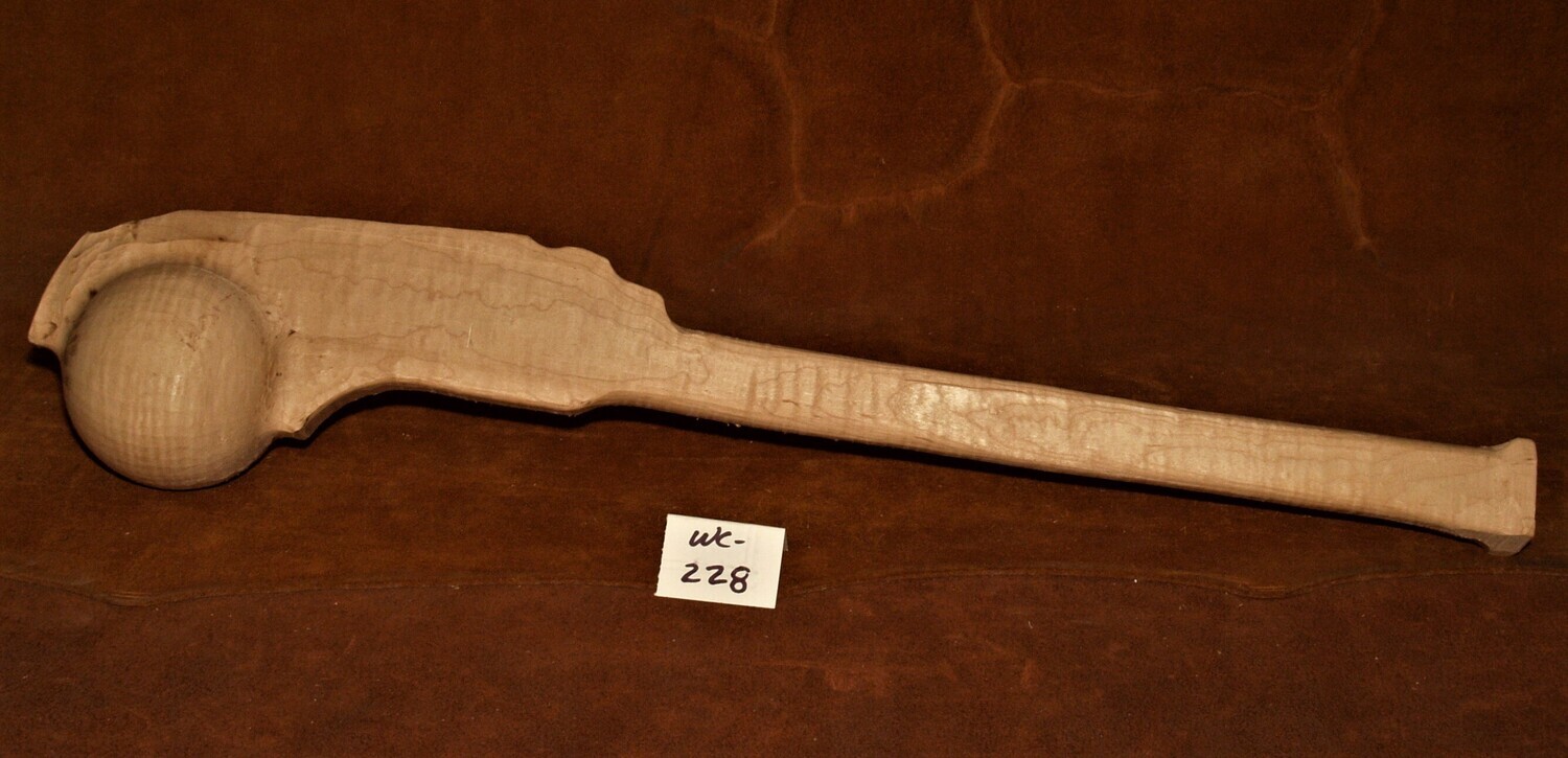 WC-228:  SUSQUEHANNOCK CLUB;  Sugar Maple;  25&quot; L x 3 5/8&quot; Ball