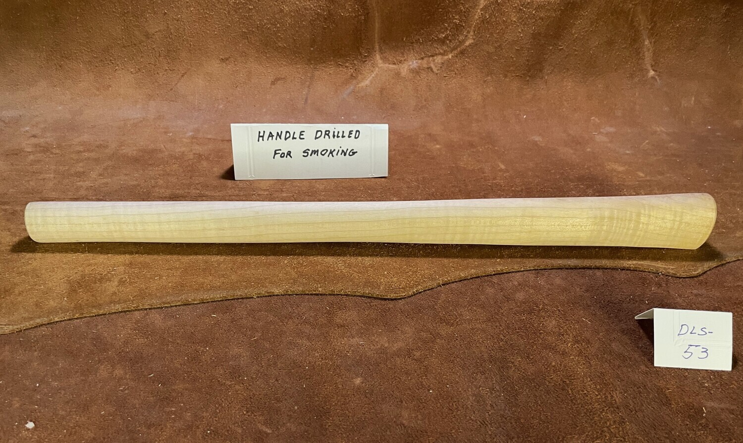 DL-S-53; PIPE TOMAHAWK HANDLE;  Curly Sugar Maple;  19&quot; long
