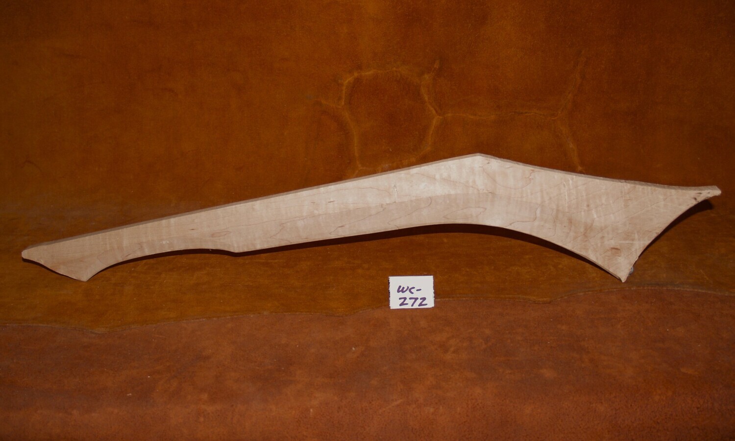 WC-272; GUNSTOCK WAR CLUB;  Curly Red Maple;  29 1/2&quot; x 1 1/2&quot;