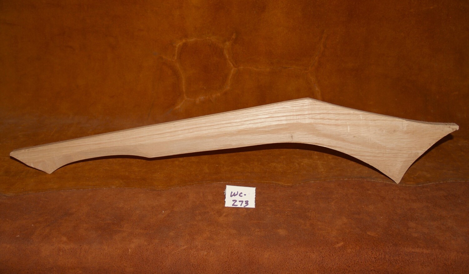 WC-273; GUNSTOCK WAR CLUB; Red Oak;  29 1/2&quot; x 1 1/2&quot;