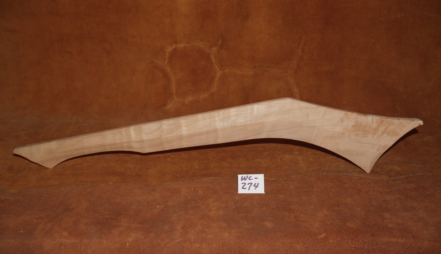 WC-274; GUNSTOCK WAR CLUB; Curly Black Cherry; 29 1/2&quot; x 1 1/2&quot;