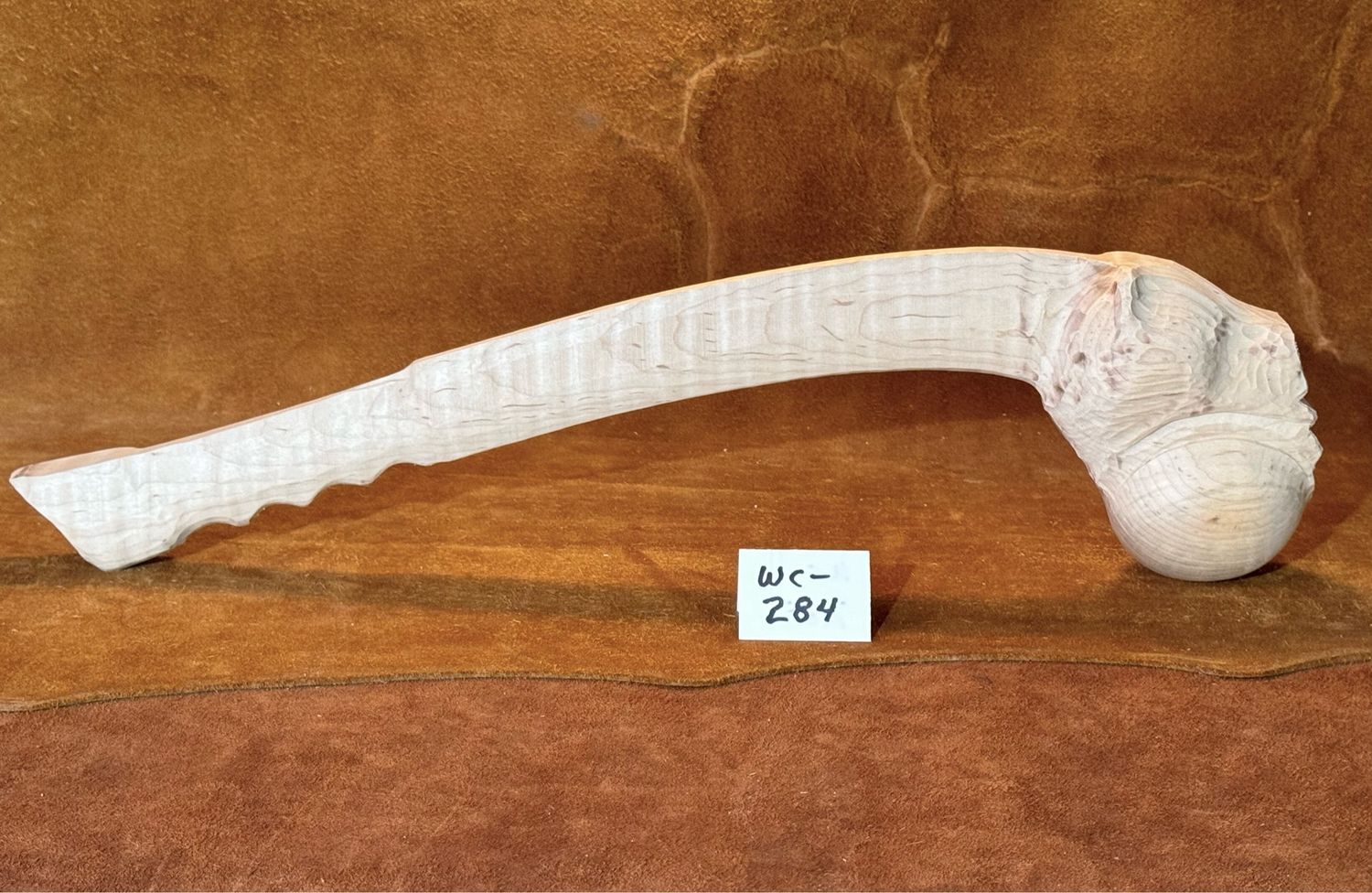 WC-284;  IROQUOIS WATER PANTHER;  Curly Red Maple; 20 1/2&quot; x 2 7/8&quot;
