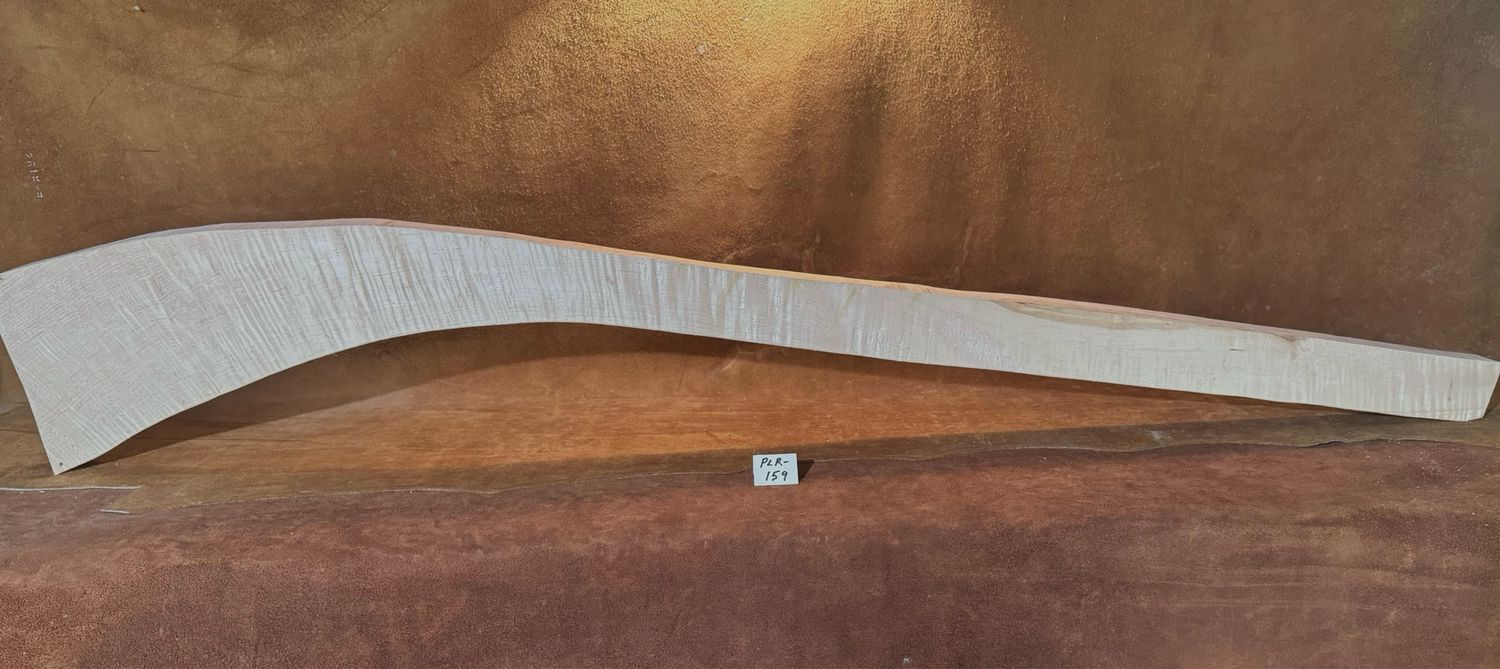 PLR-159;  CURLY SUGAR MAPLE FULL STOCK;  62&quot;L  x  2&quot; Thick