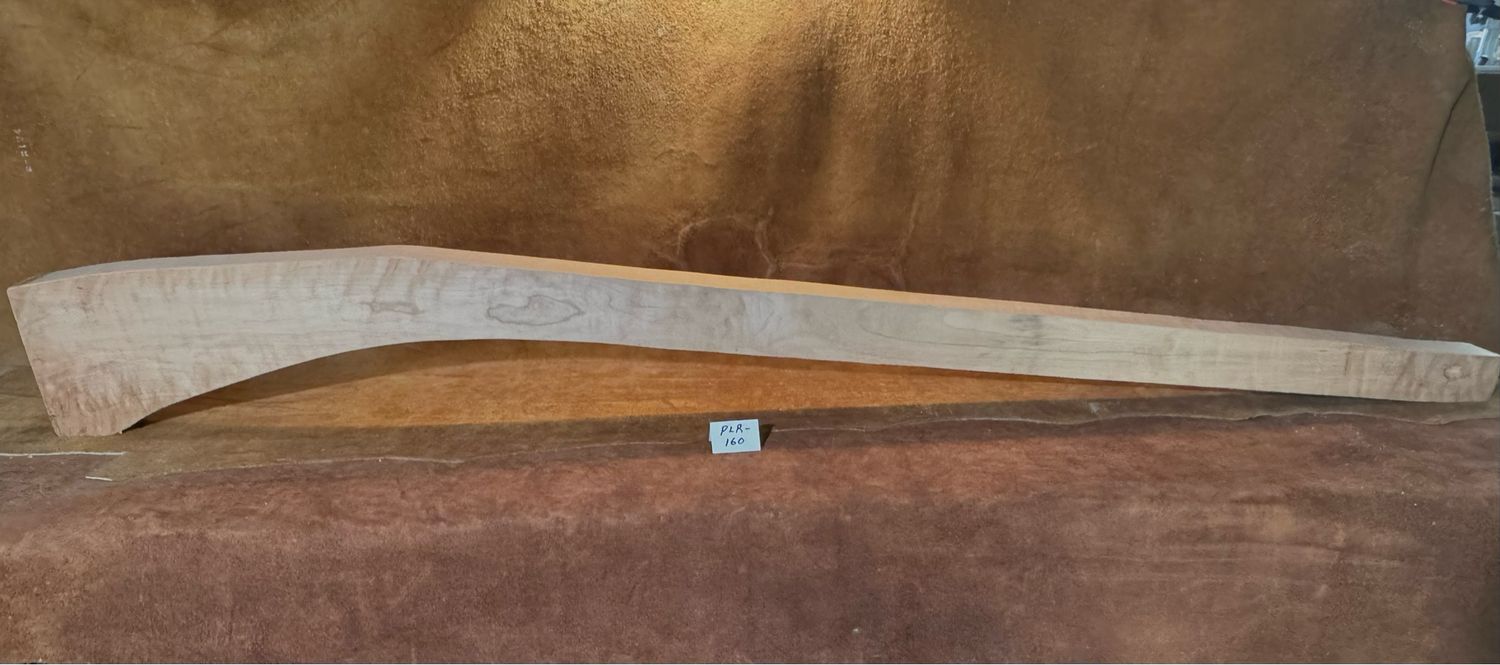 PLR-160;  CURLY BLACK CHERRY FULL STOCK;  64 1/4&quot;L x 2 5/16&quot; Th