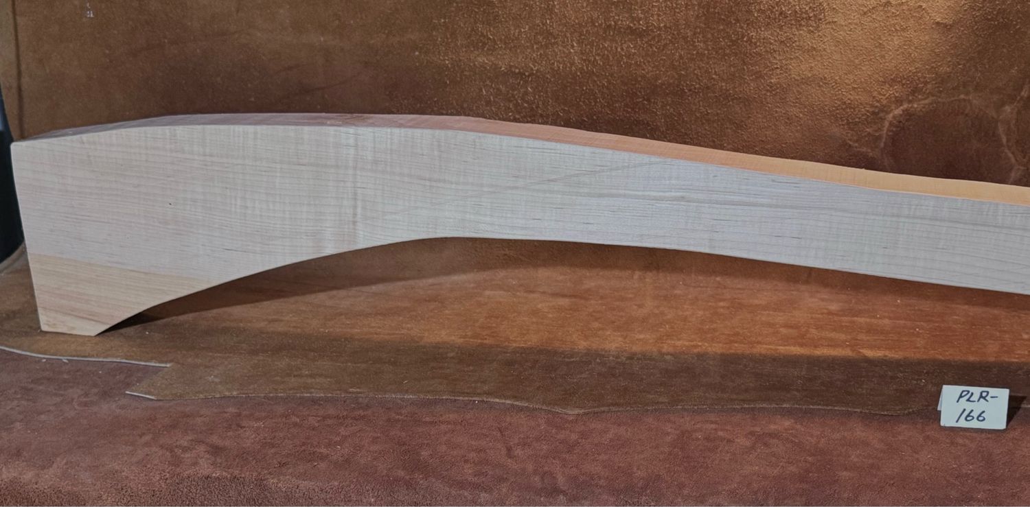 PLR-166;  CURLY SUGAR MAPLE; 65&#39; x 2 7/8&quot; Thick