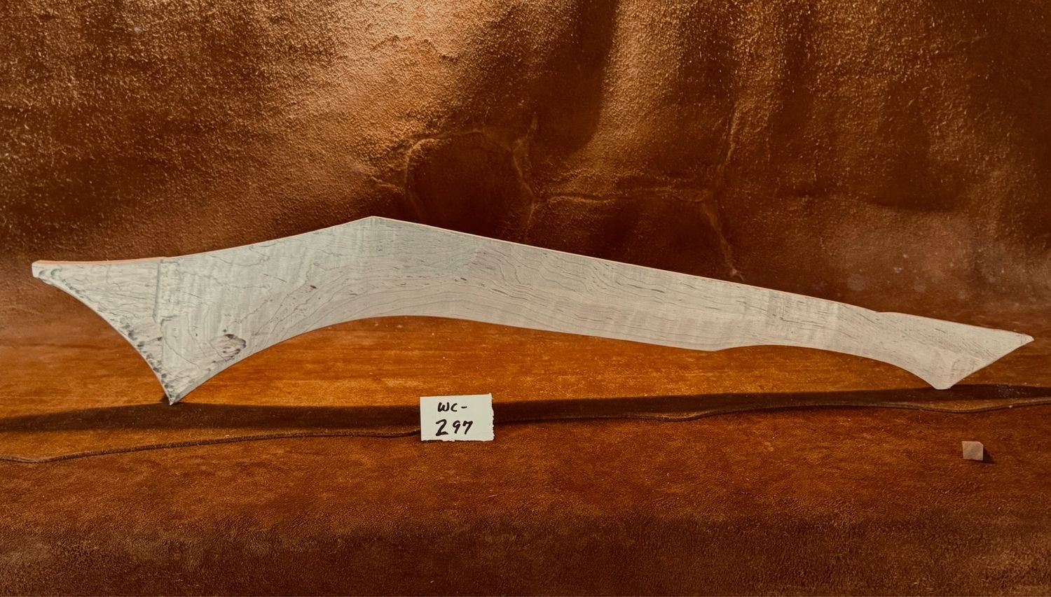 WC-297;  GUNSTOCK WAR CLUB; Curly Red Maple; 29 3/4&quot; x 1 1/2&quot;