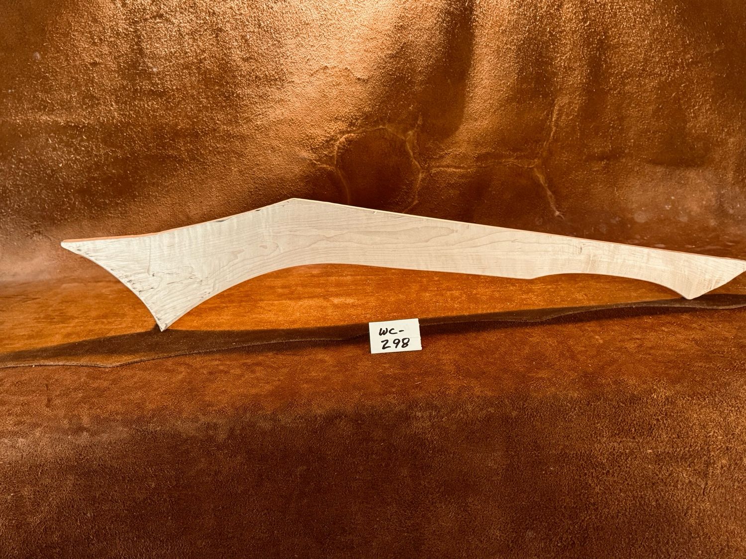 WC-300;  GUNSTOCKWAR CLUB; Curly Sugar Maple;  29 3/4&quot; x 1 1/2&quot;